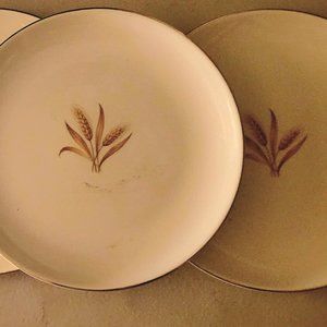 Wheat by Lenox set of six plates w/gold rim